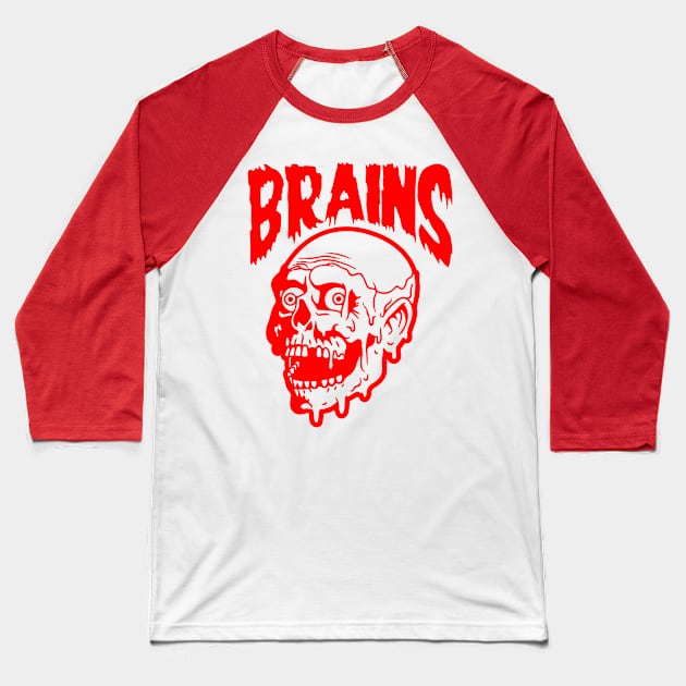 brains Baseball T-Shirt by creatororojackson